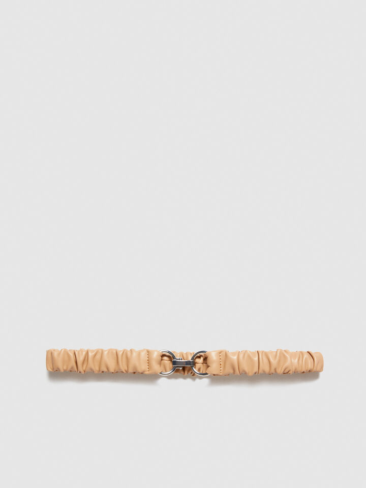 Elastic belt - women's belts - Beige | Sisley image number 1